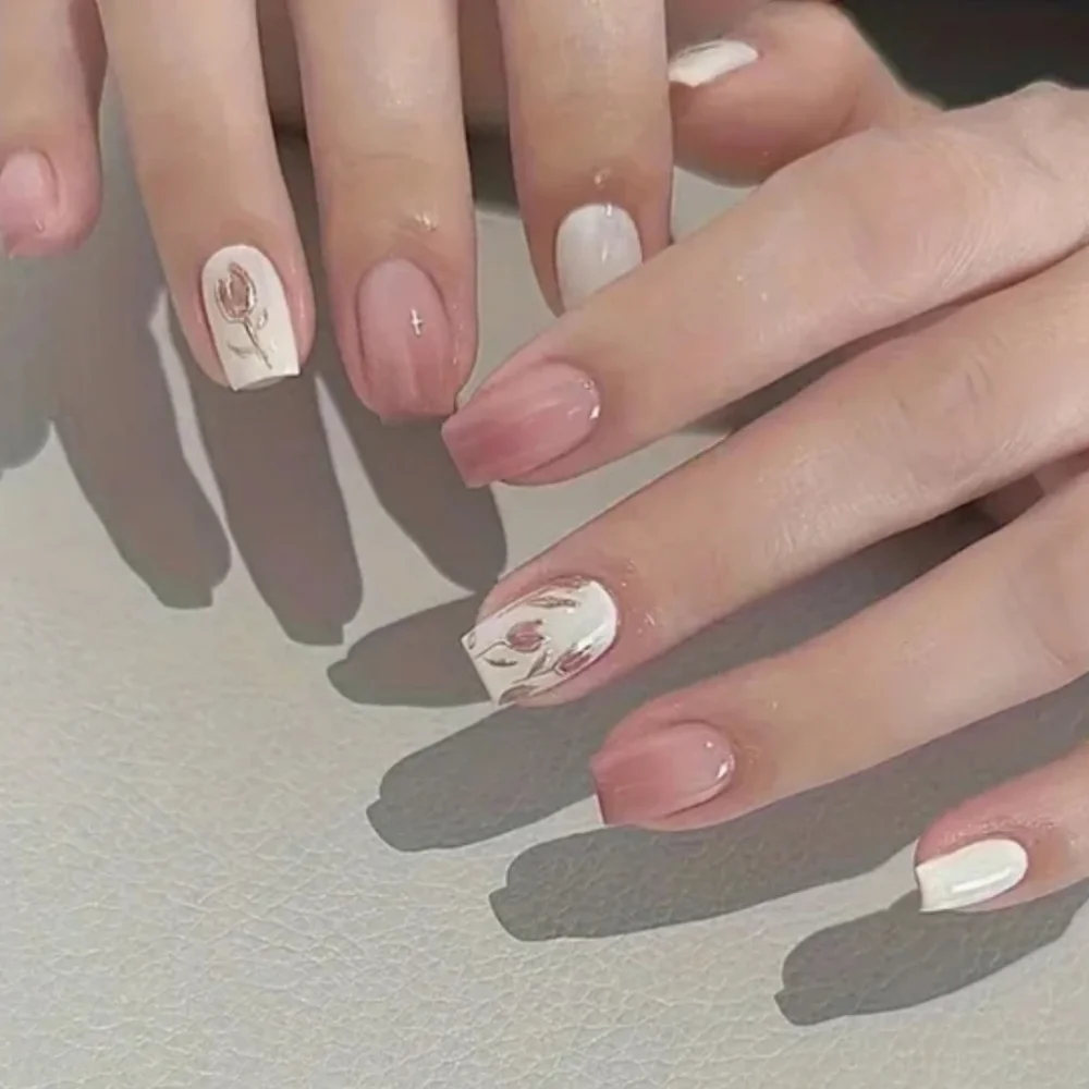 24 Pieces Fake Press On Nails